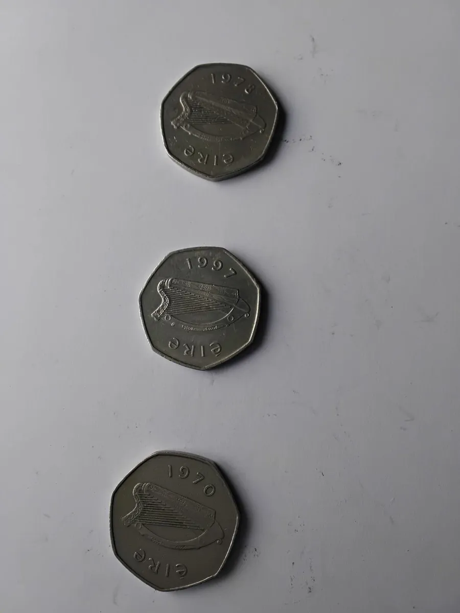 Old Irish 50o pieces - Image 3