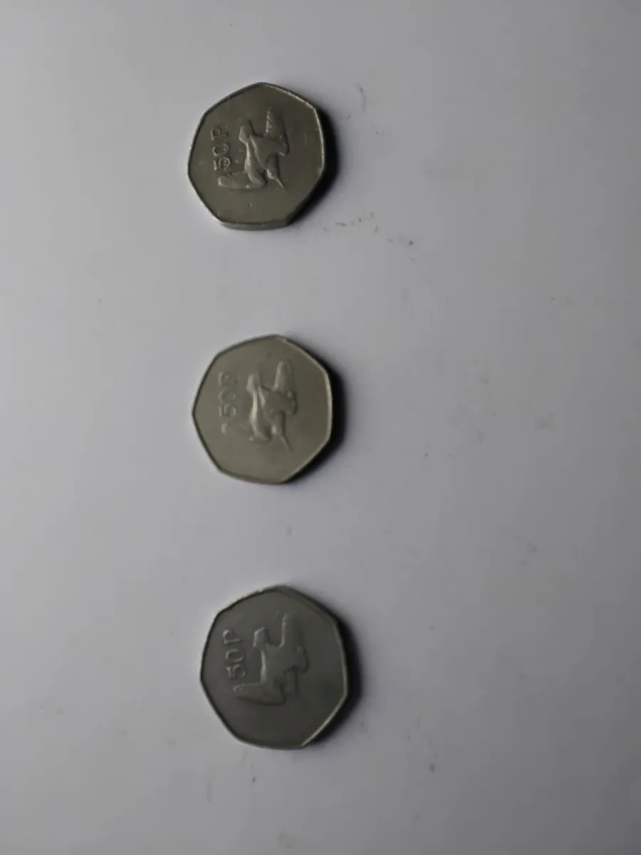 Old Irish 50o pieces - Image 2