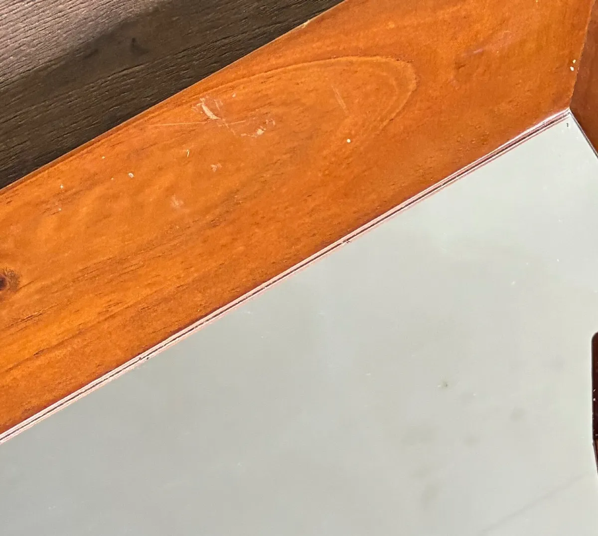 Large Wooden Mirror - Image 4