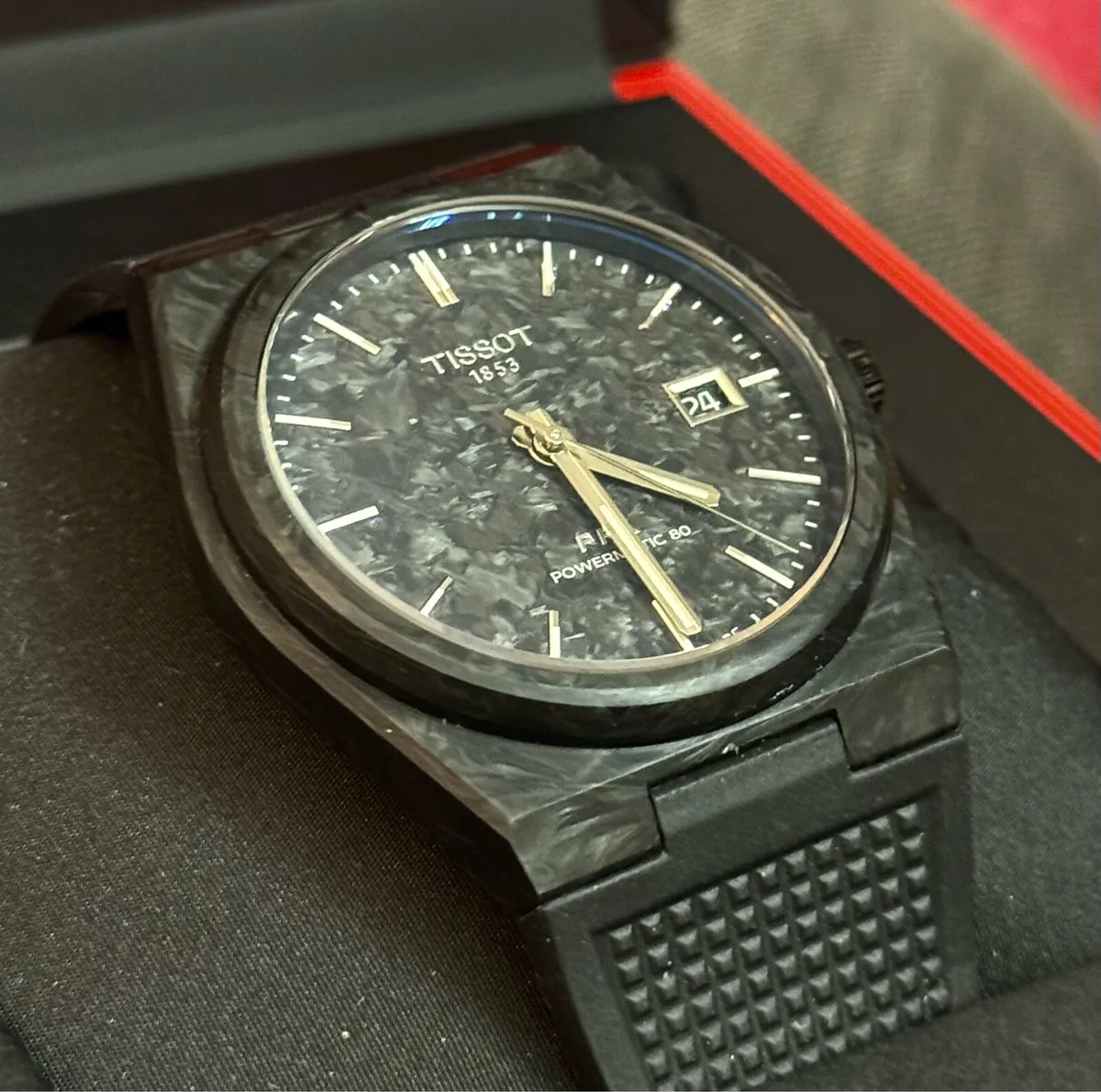Tissot PRX Automatic limited edition Carbon watch - Image 4