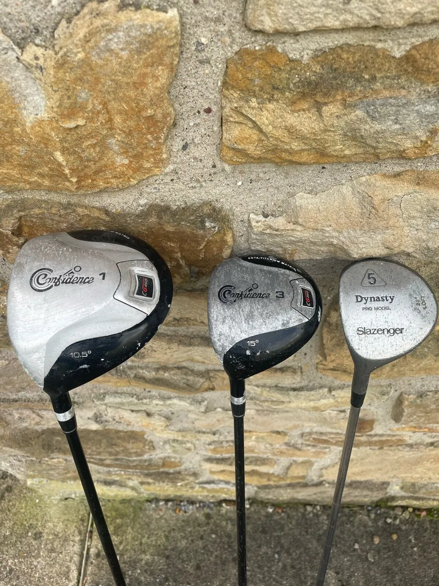 Left Handed Golf Clubs - Driver, 3 Wood & 5 Wood - Image 1