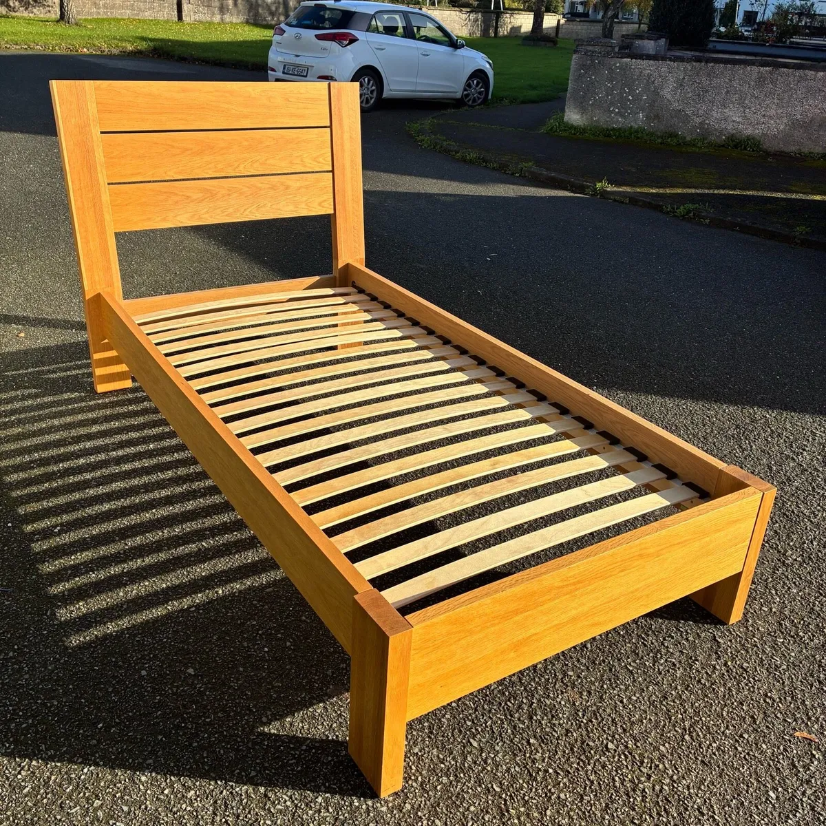 Solid Oak Single Bed Frame - Image 1