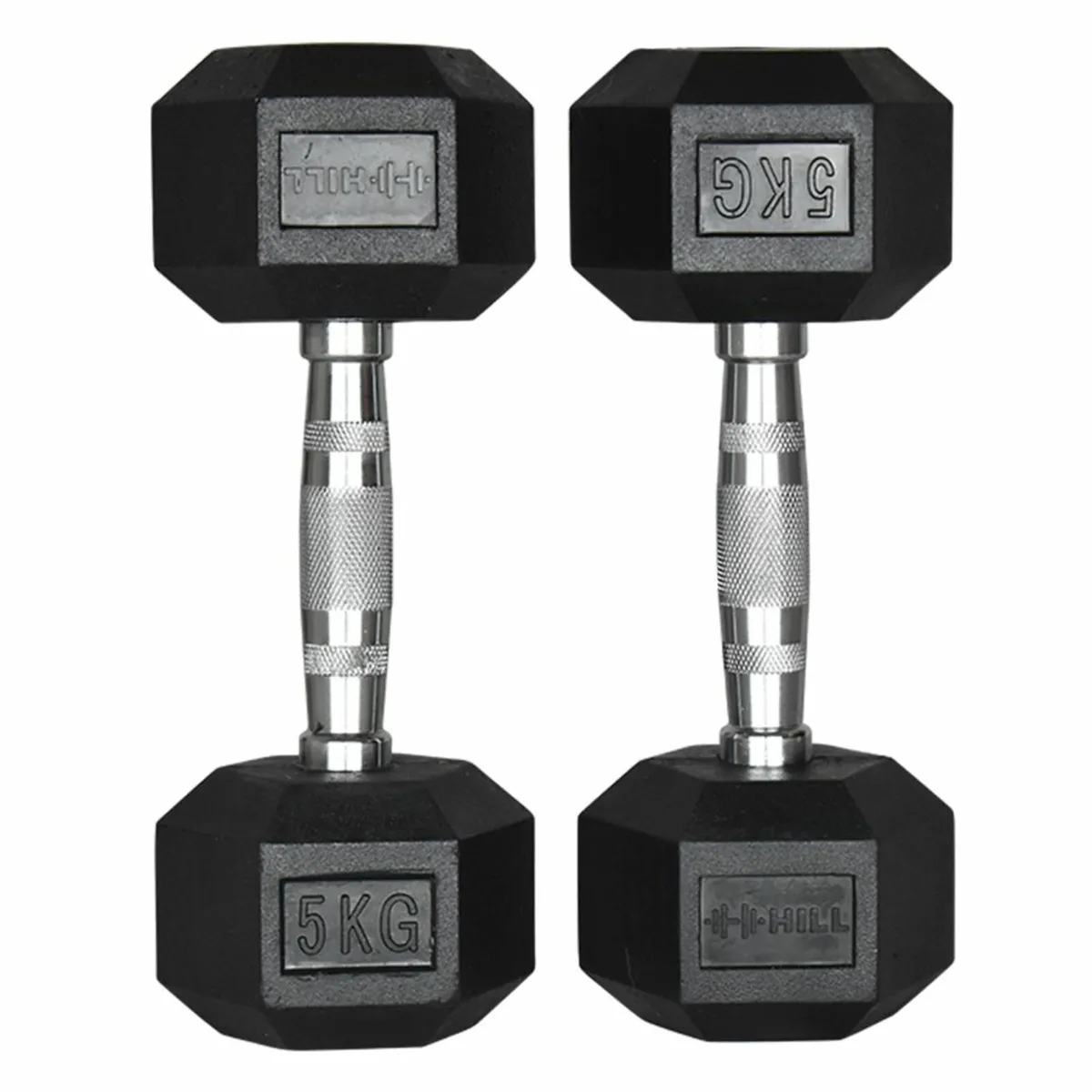 £2/KG Rubber Hex Dumbbells 2.5kg - 50kg - Image 3