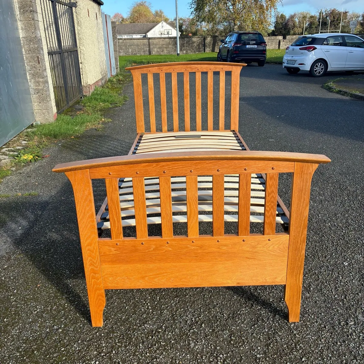 Solid Oak Single bed Frame - Image 4