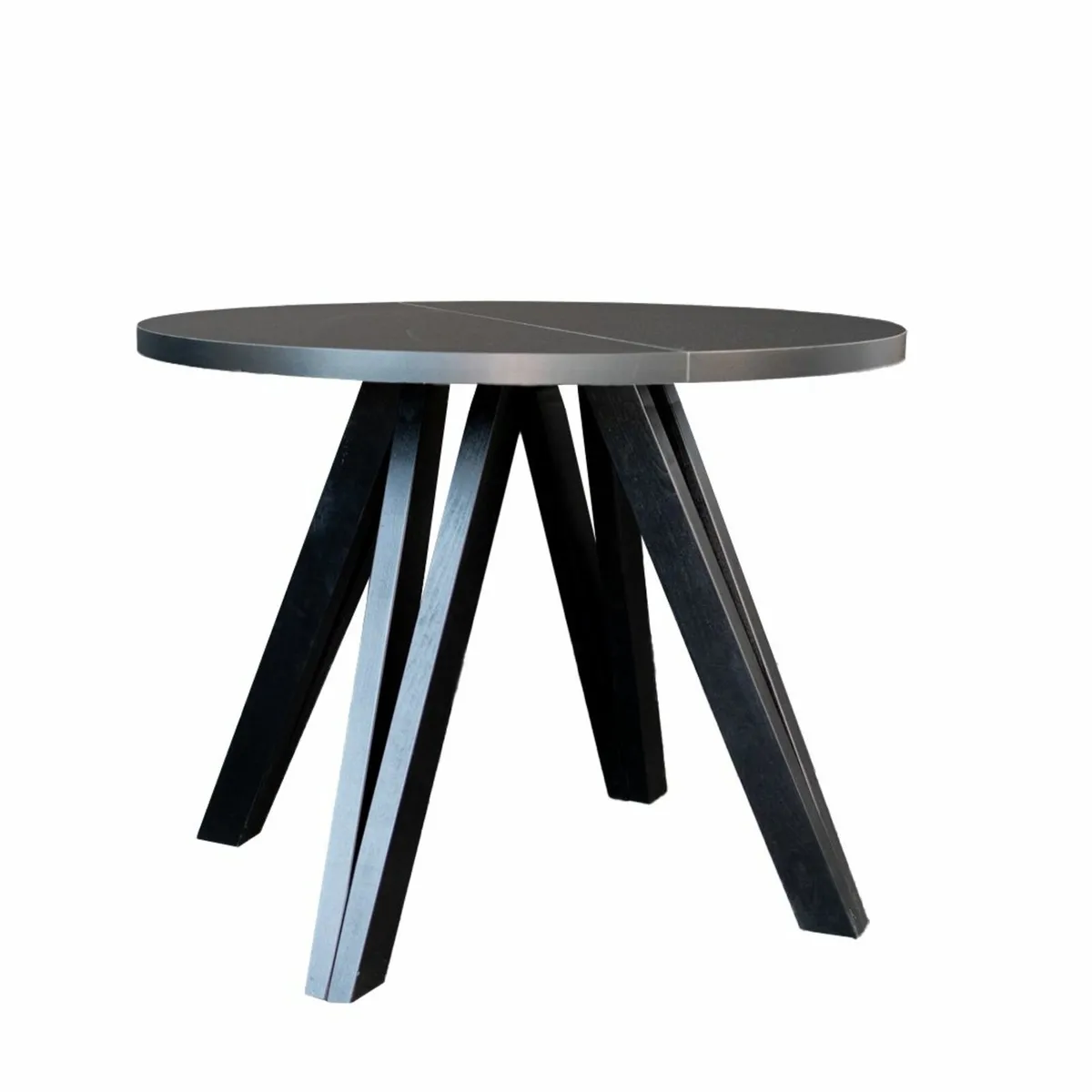 The Modern Extendable Black Round Dining Table 180 - Image 4
