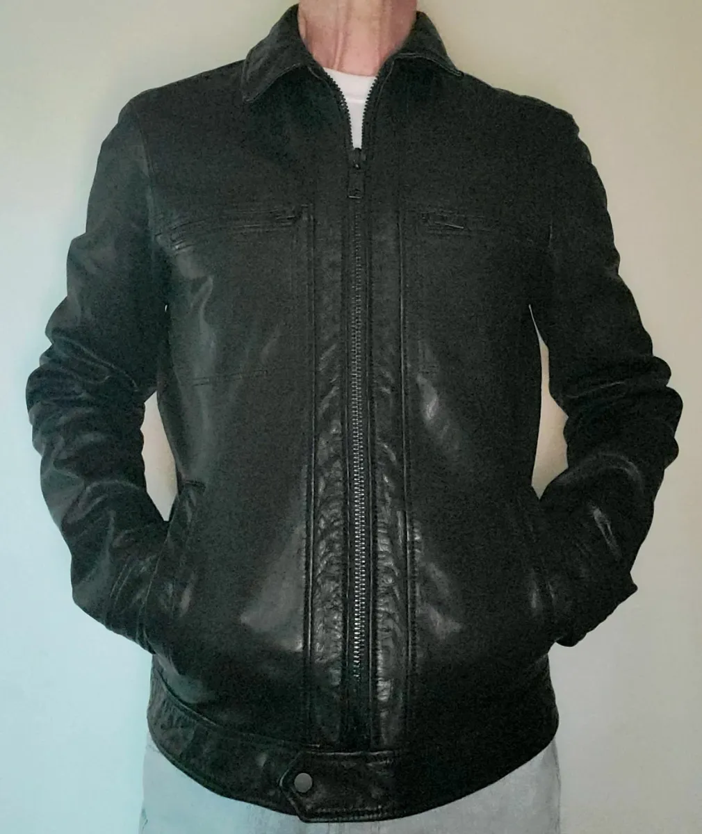 NEW>>>>AllSaints Luck Black Leather Jacket>>>>>NEW - Image 2