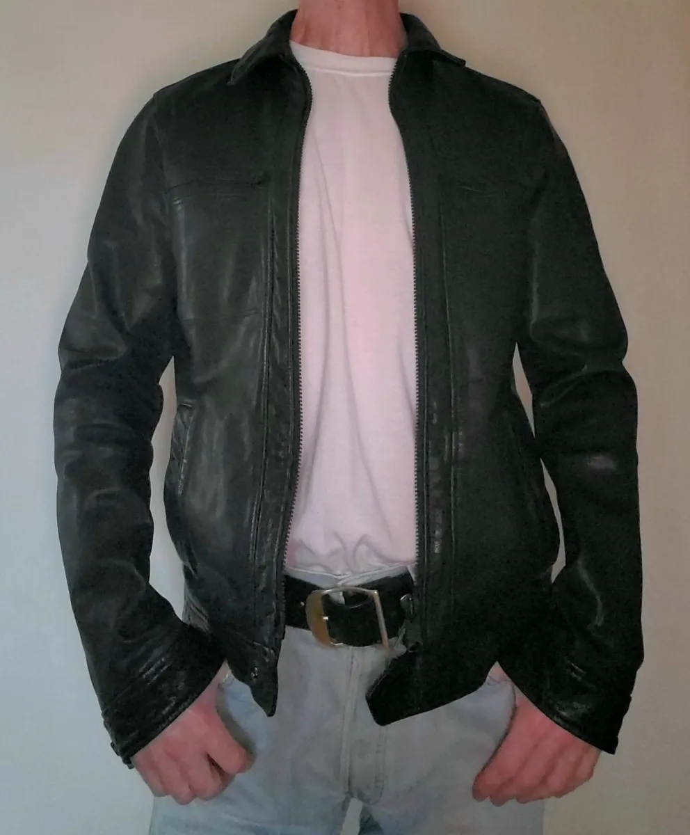 NEW>>>>AllSaints Luck Black Leather Jacket>>>>>NEW - Image 3