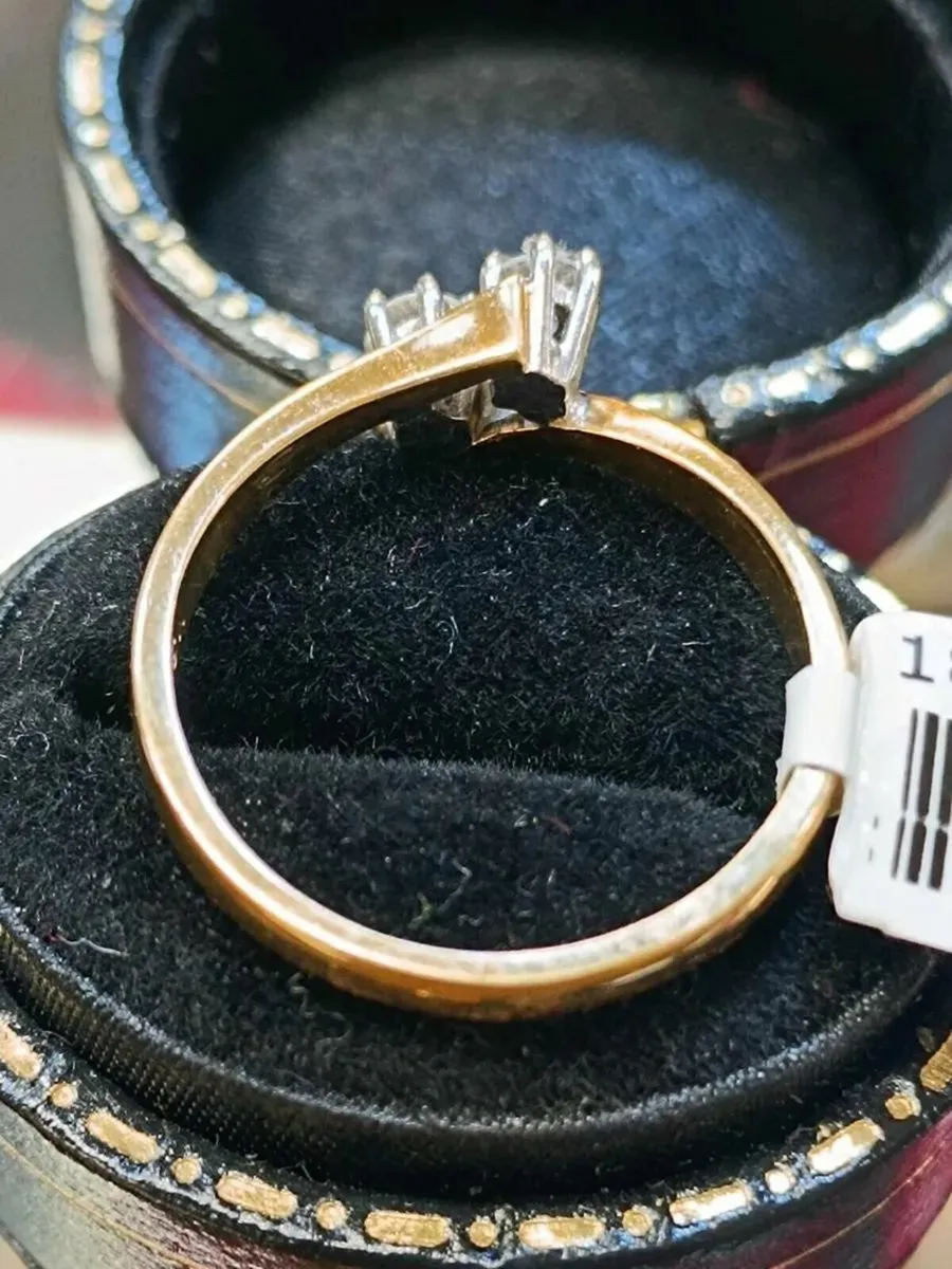 Toi et Moi Diamond 18k Yellow Gold Ring - Image 4