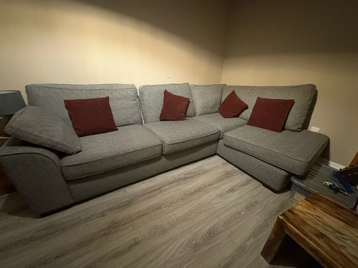 Next Xtra Large Chaise Long Sofa + Footstool - Image 2