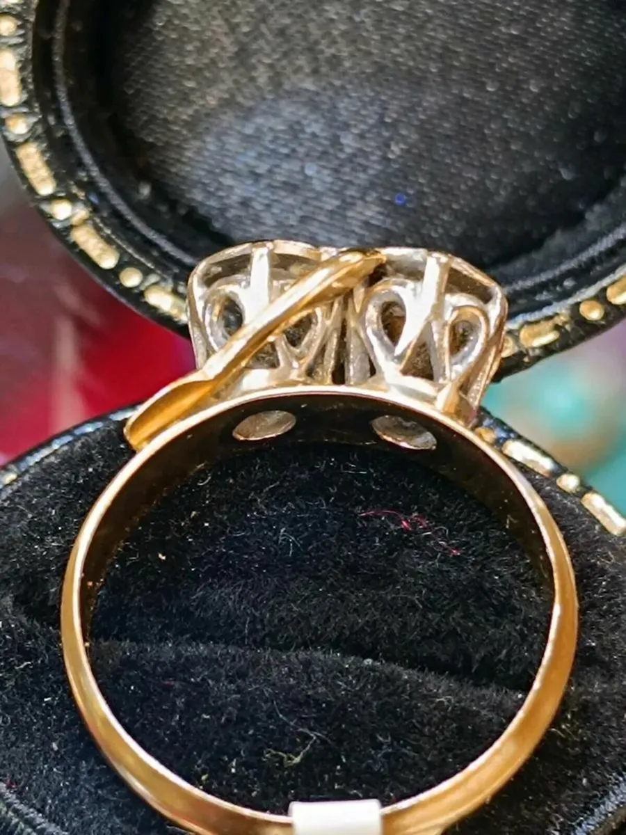 Vintage Diamond,18k Gold Toi at Moi Ring - Image 4
