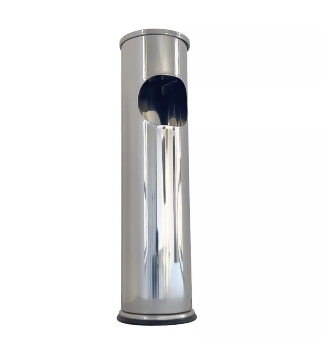 Free Standing Ash Tray Rubbish Bin Stainless Steel - Image 1