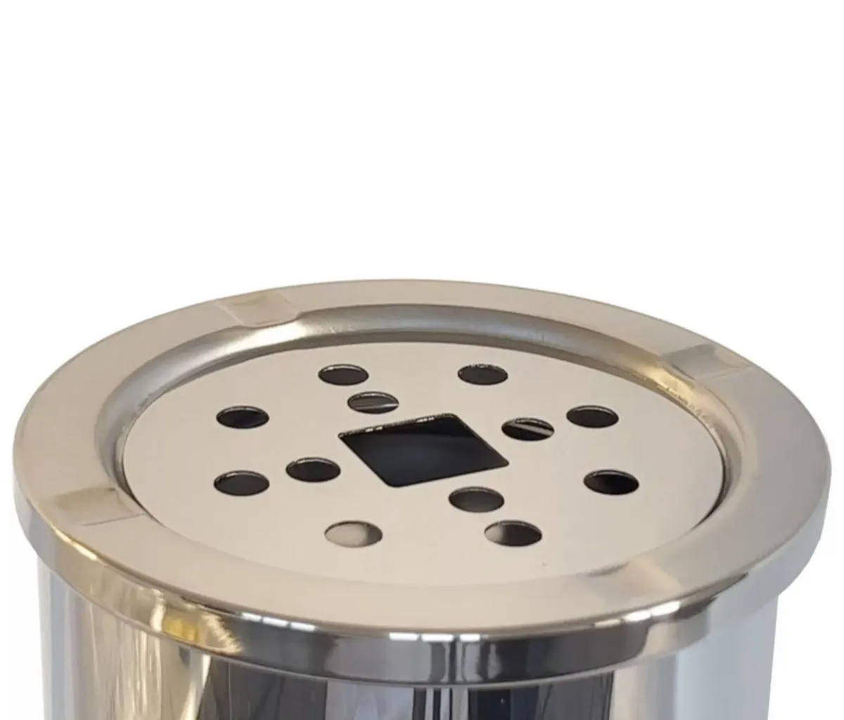 Free Standing Ash Tray Rubbish Bin Stainless Steel - Image 3