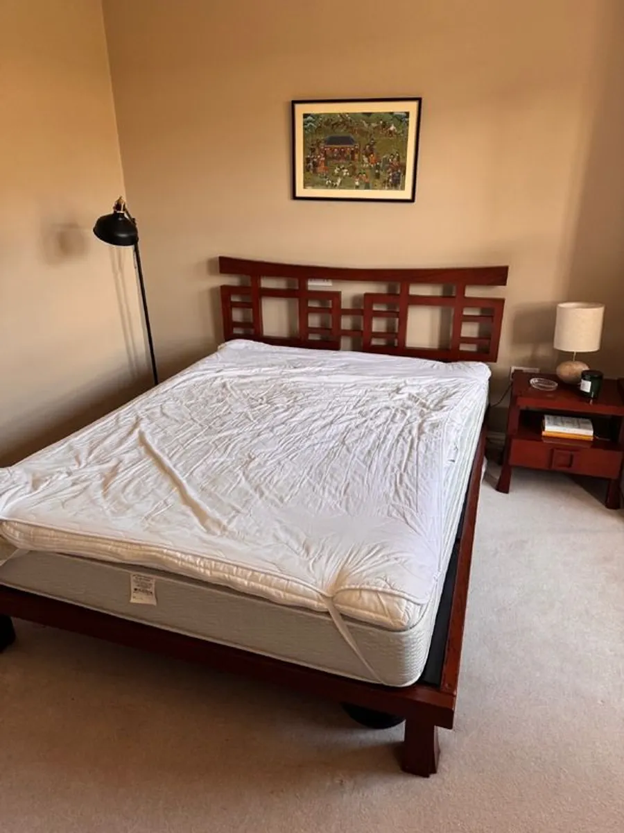 Wooden Asian King bed - Image 4