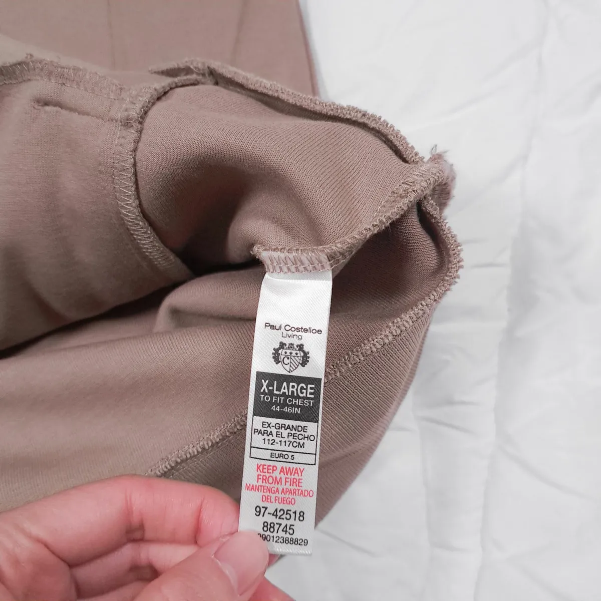 Paul Costelloe Tan Beige Sweatshirt Mens XL - Image 3