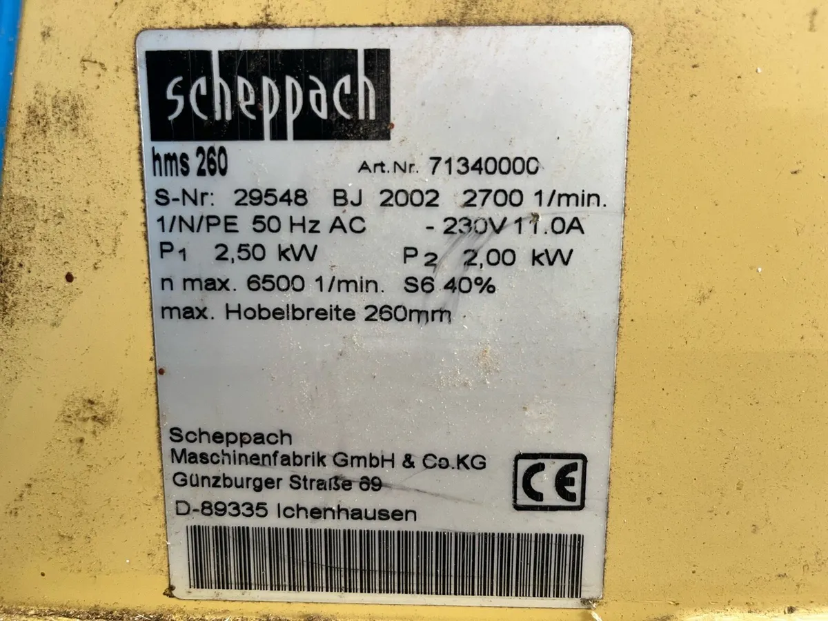 Scheppach planner for sale - Image 2