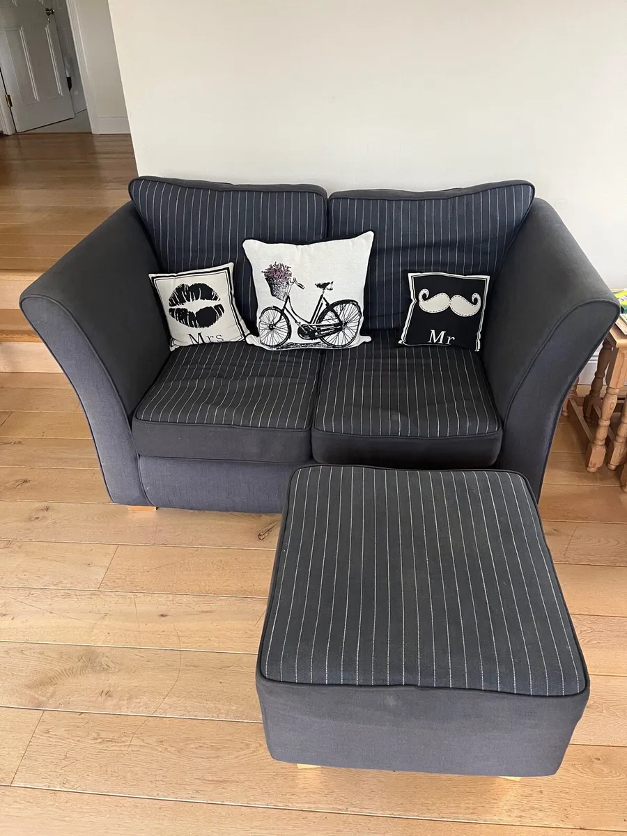 2-Seater Sofa plus 2 Single Seat Chairs and Stools - Image 3