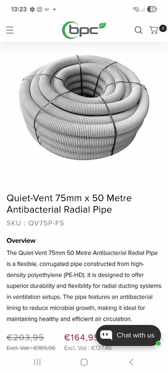 MVHR ducting 75mm - Image 2