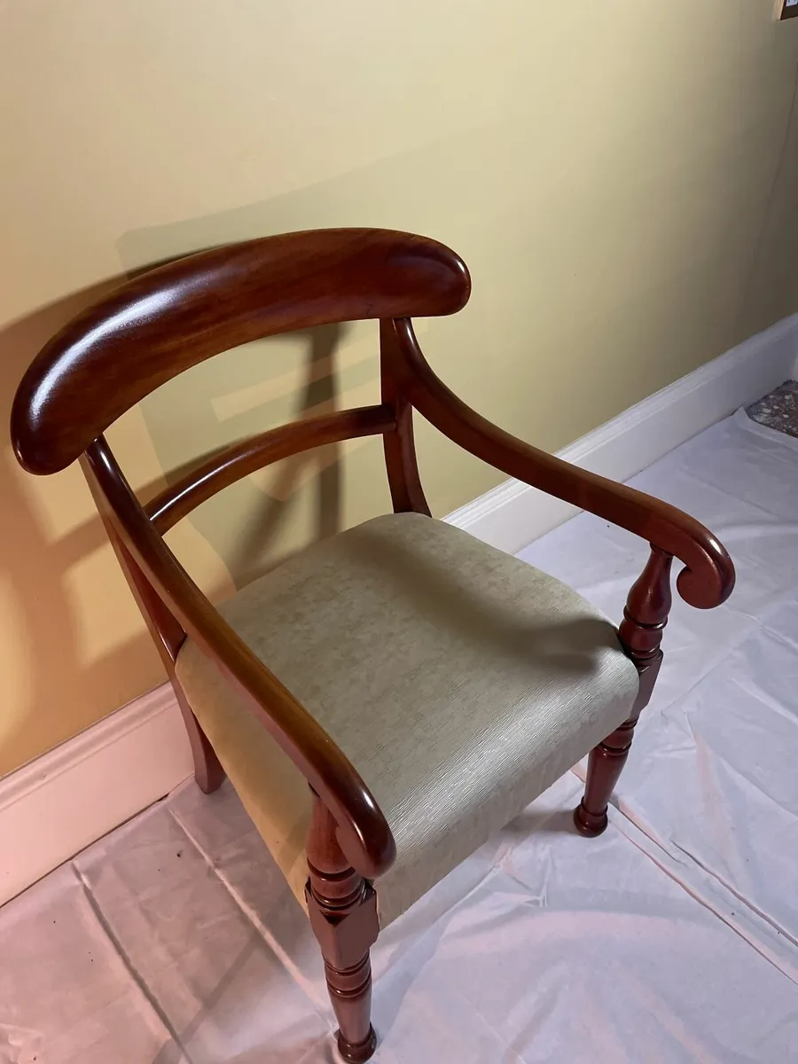 Vintage Mahogany Carver Armchair - Image 4
