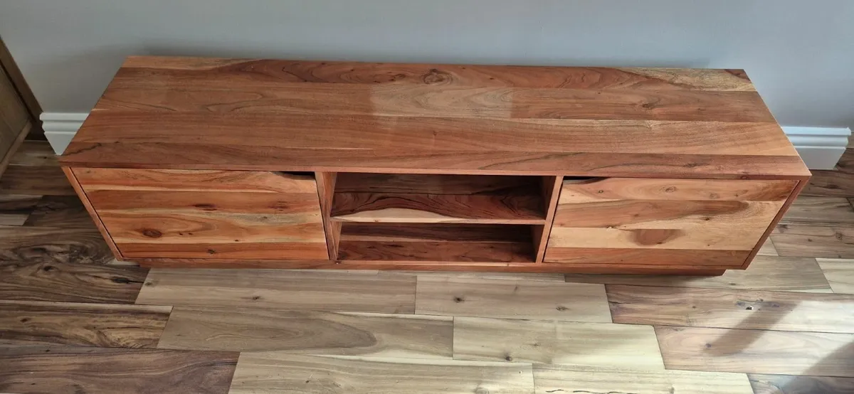 Acacia wood TV cabinet - Image 3