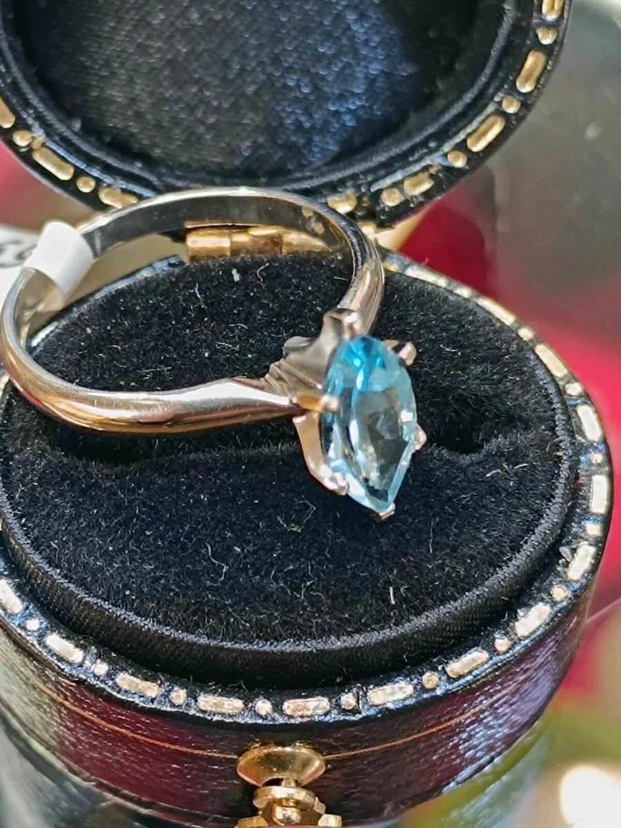 Marquise Aquamarine,18k White Gold Ring - Image 3