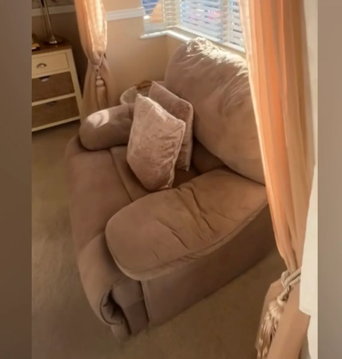 Harvey Norman corner sofa and armchair - Image 1