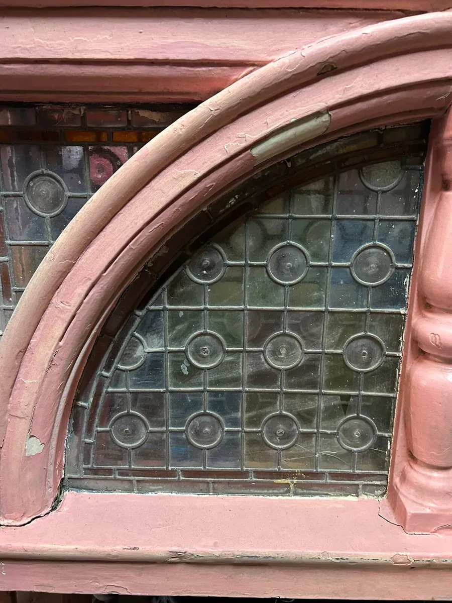 Georgian demilune stain glass windows - Image 2