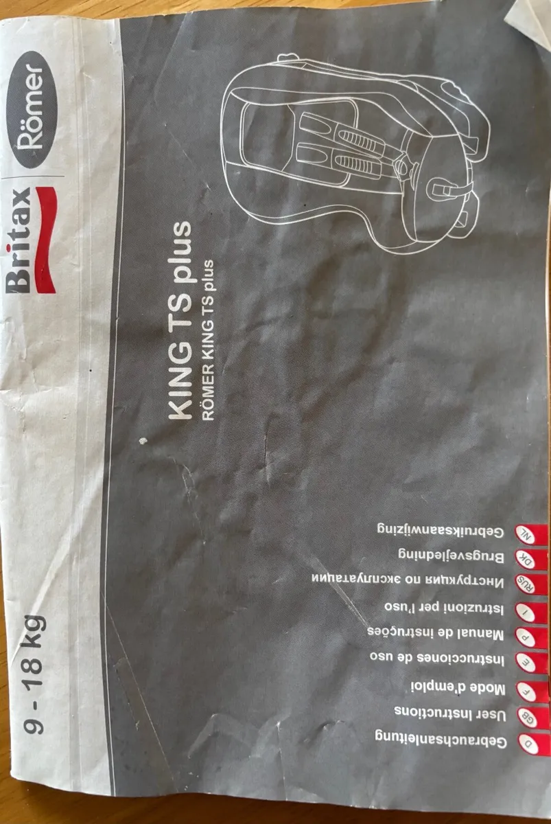 Car Seat. Britax Römer King TS PLus. 9-18kg - Image 3