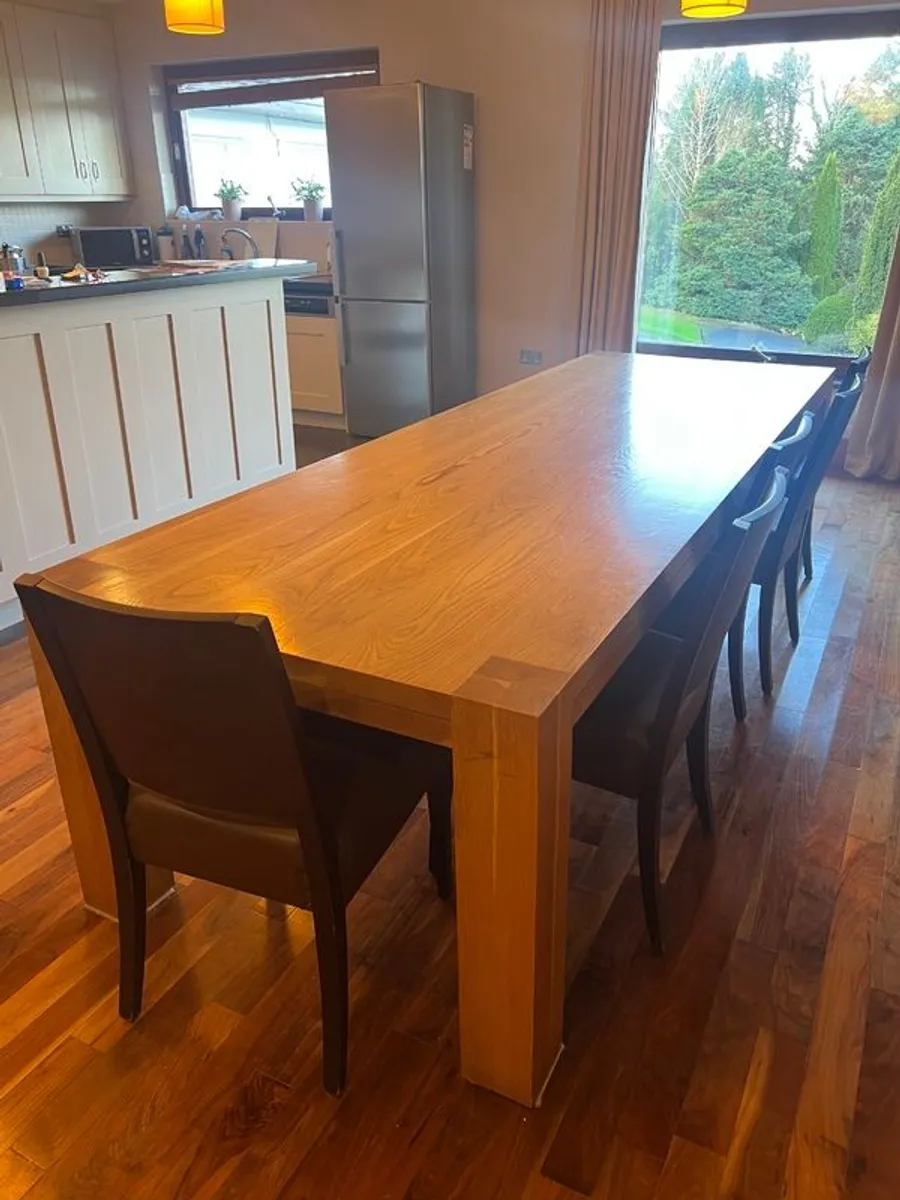 Solid White Oak Dining Table - Image 2
