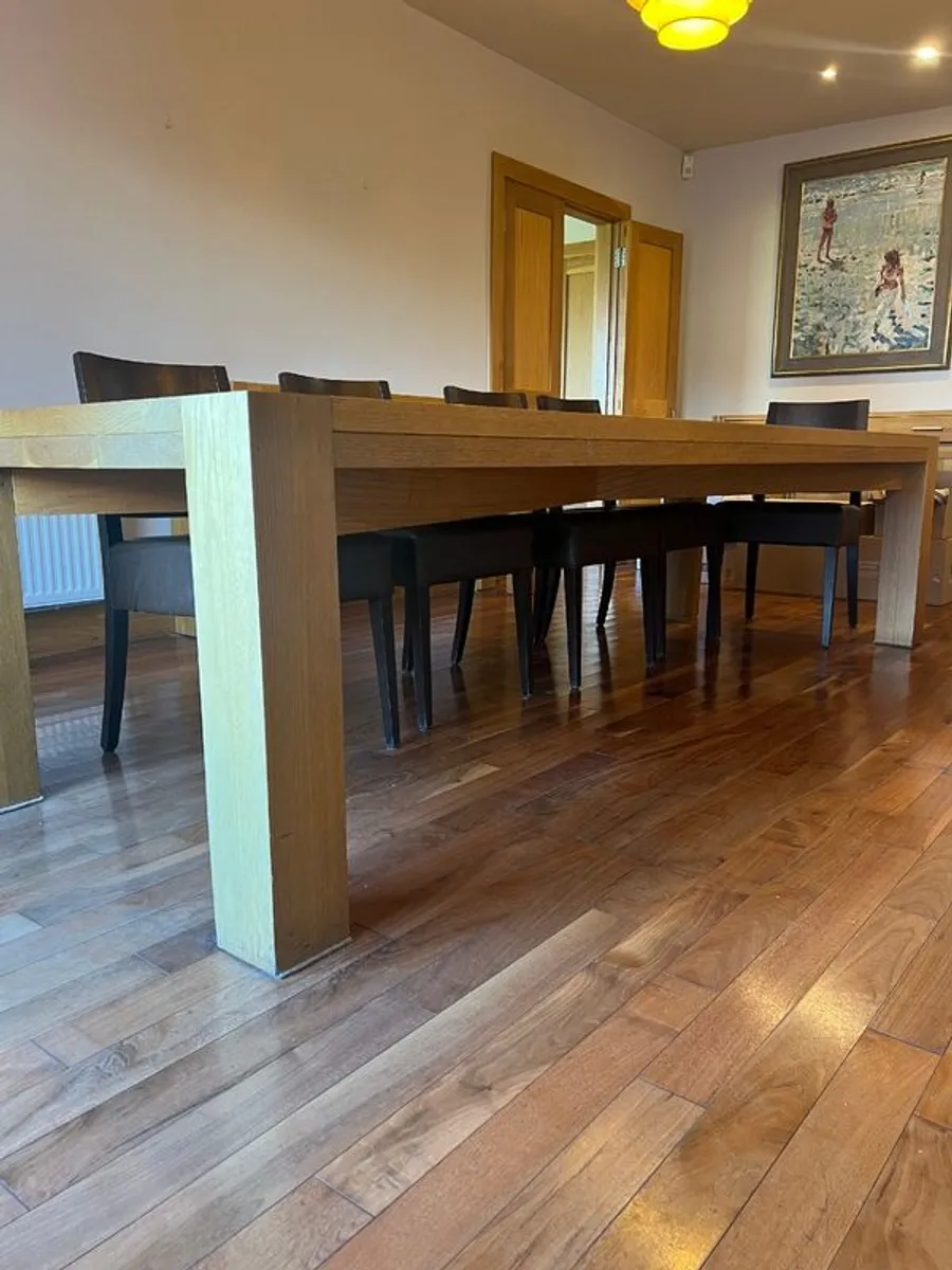 Solid White Oak Dining Table - Image 4