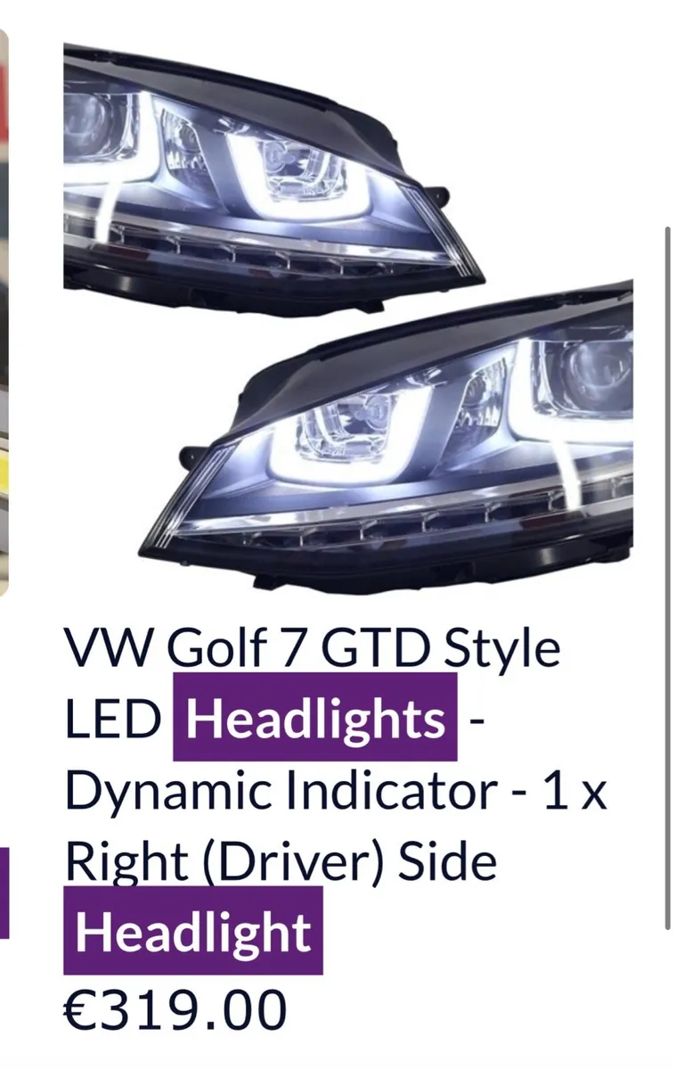 Volkswagen Golf mk7 V-LAND LED headlight