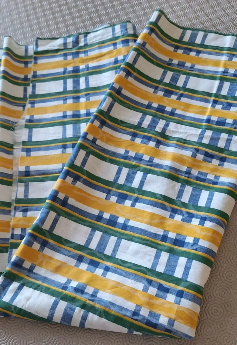 Curtain Fabric Blue - Image 1