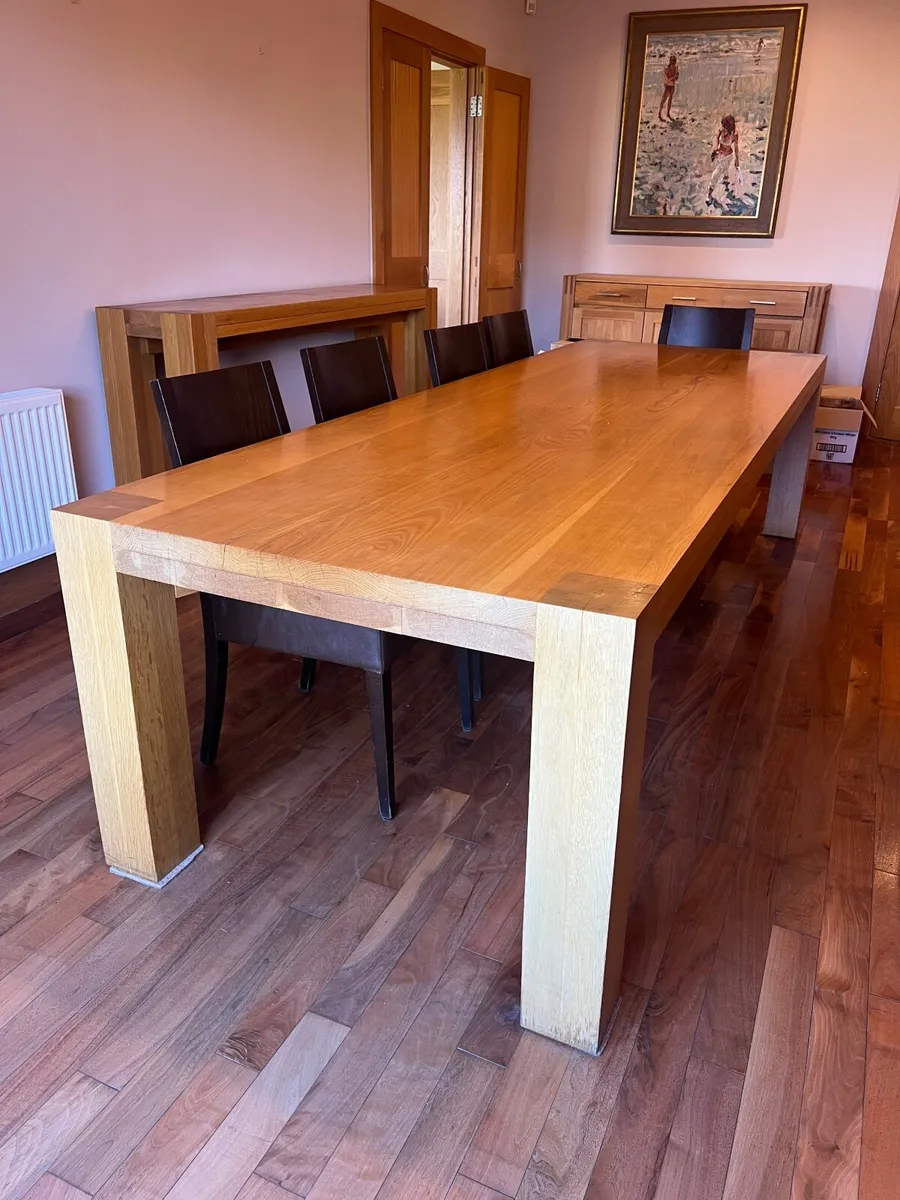 Solid White Oak Dining table - Image 2