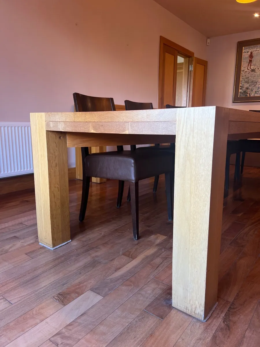 Solid White Oak Dining table - Image 4