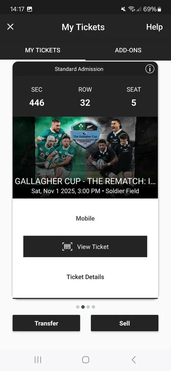 Ireland v All Blacks in Chicago - Image 1