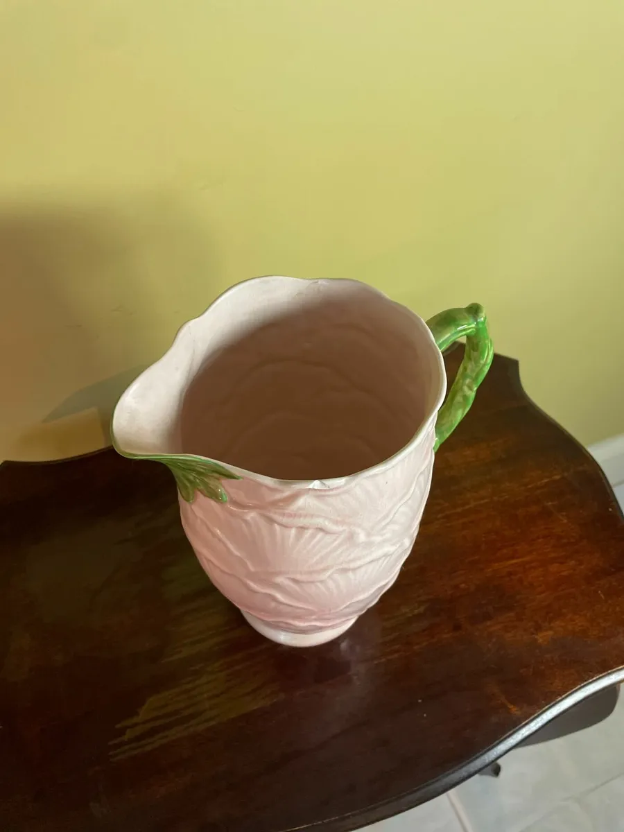 Vintage Pink Majolica-Style Jug - Image 2