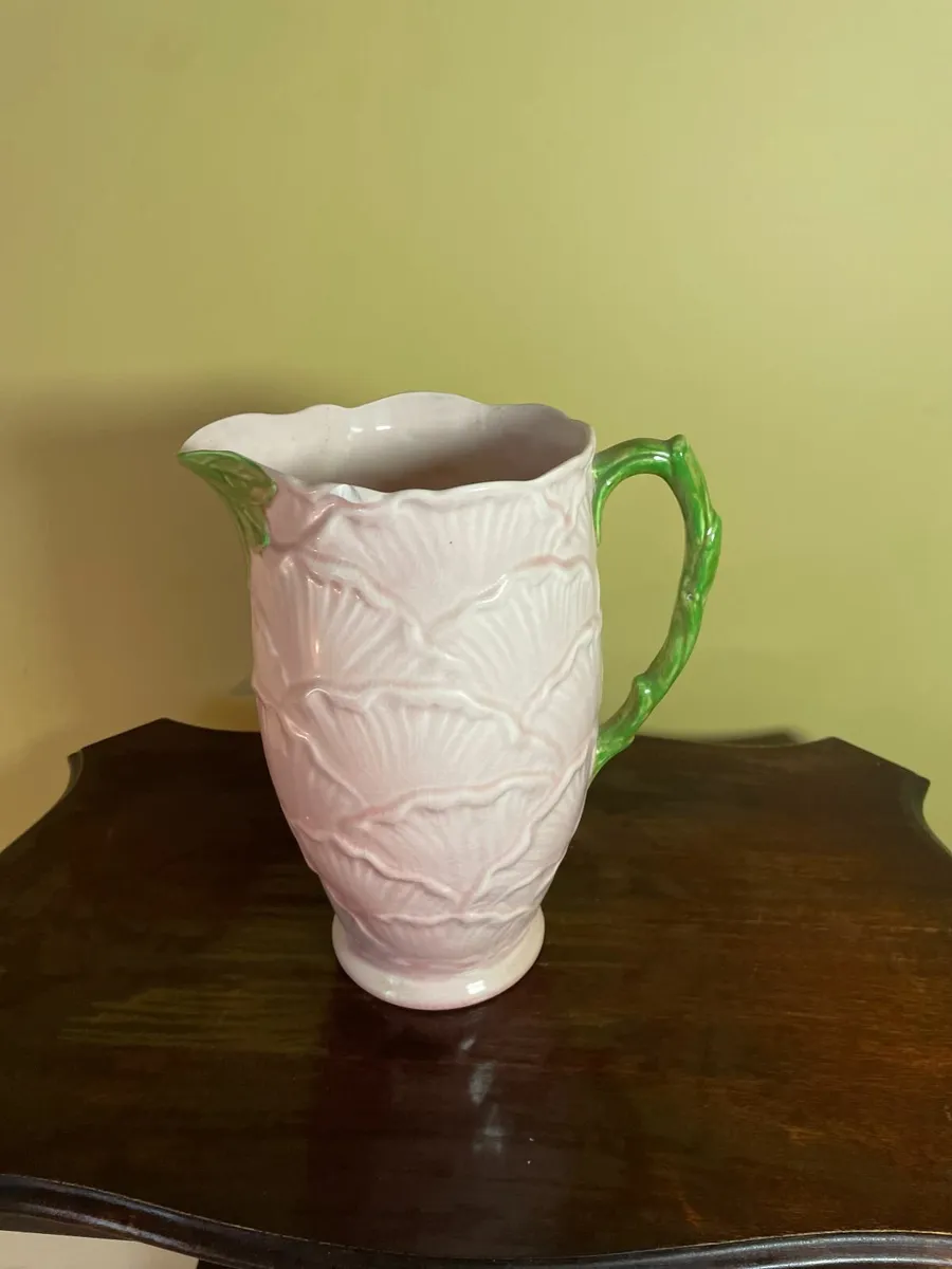 Vintage Pink Majolica-Style Jug - Image 3