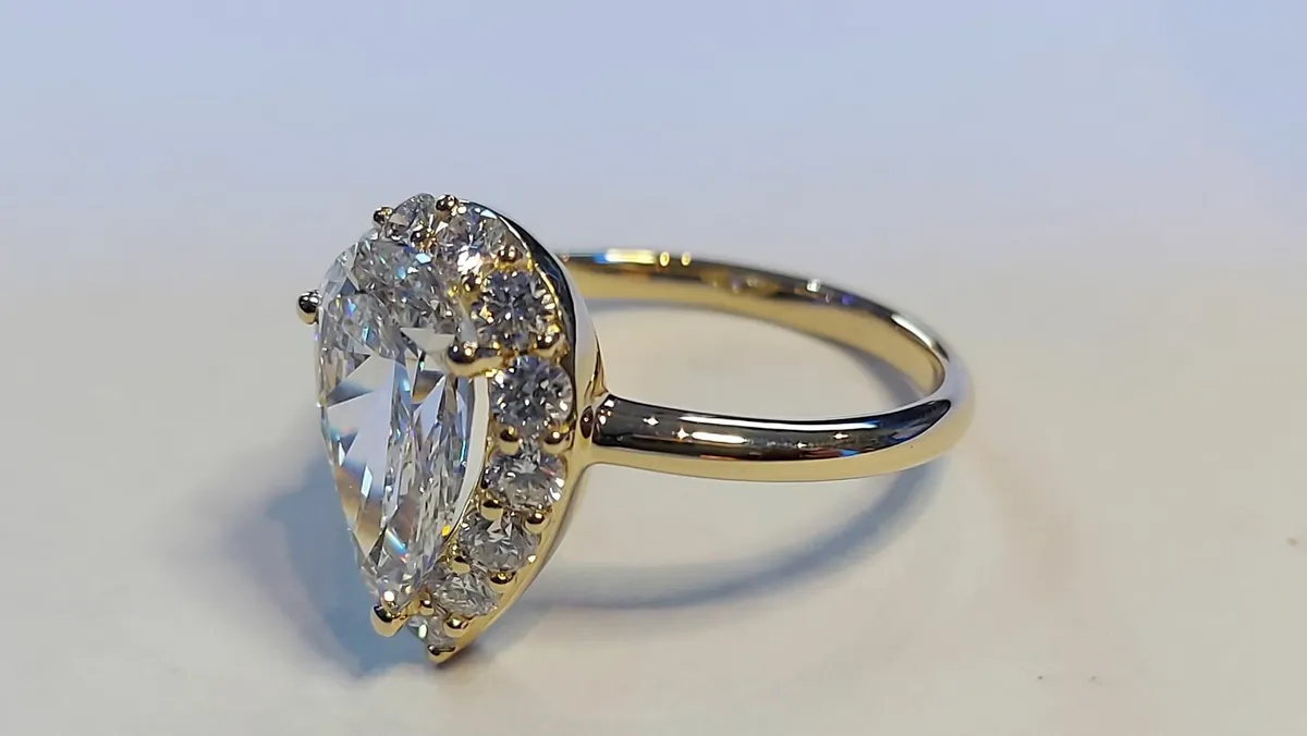 14 KT Gold Ring with 2.72 ct Lab Grown Diamond IGI - Image 4