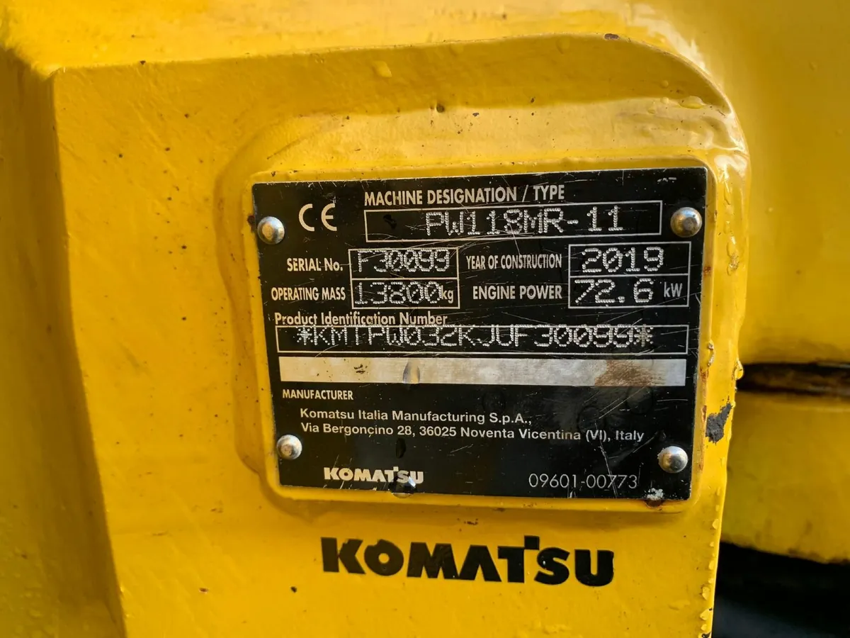 2019 Komatsu PW118MR-11 - Image 2