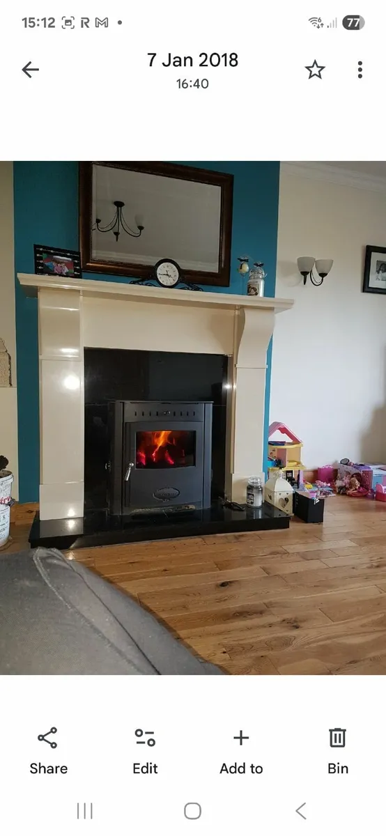 Stratford EB16 inset stove and flexi flu 7" - Image 3