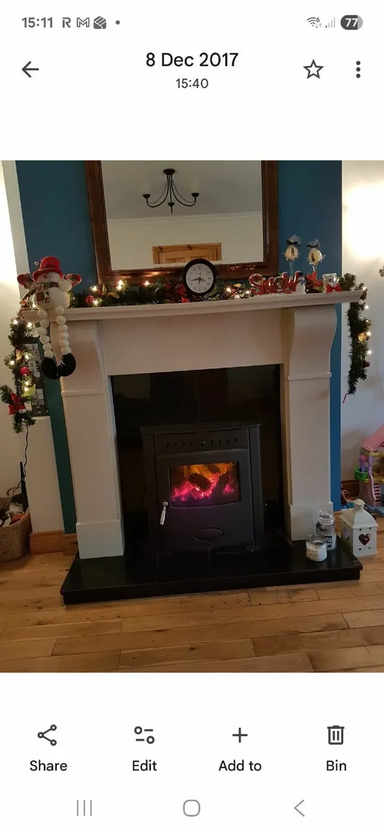 Stratford EB16 inset stove and flexi flu 7" - Image 4