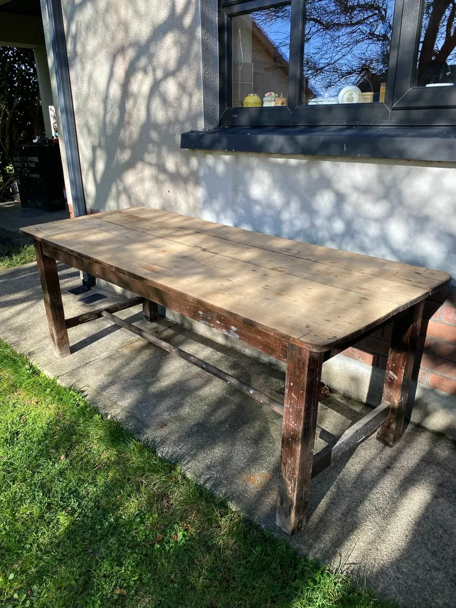 Early c20th Pine table 6ft+, RESTO CONDITION - Image 1