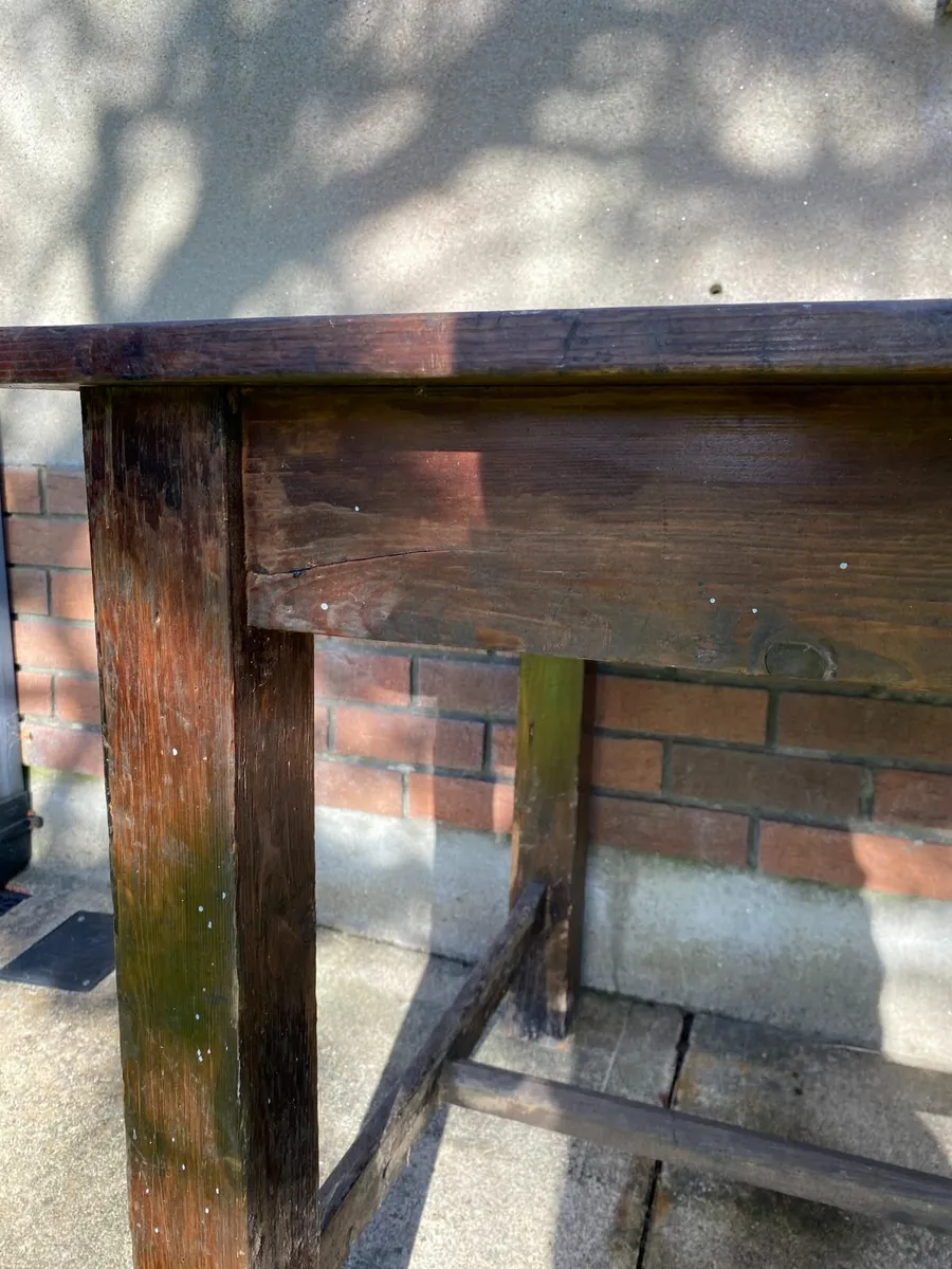 Early c20th Pine table 6ft+, RESTO CONDITION - Image 2