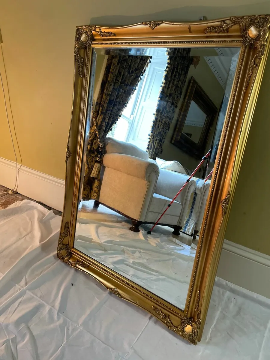 Large Ornate Gilt Mirror - Image 1
