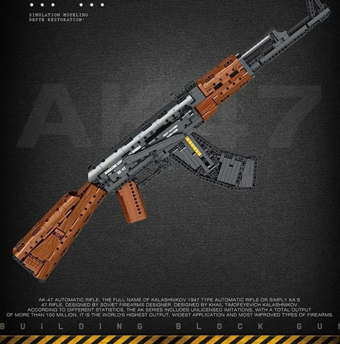 Lego AK47 Puzzle Brick Builder Toy - Image 1