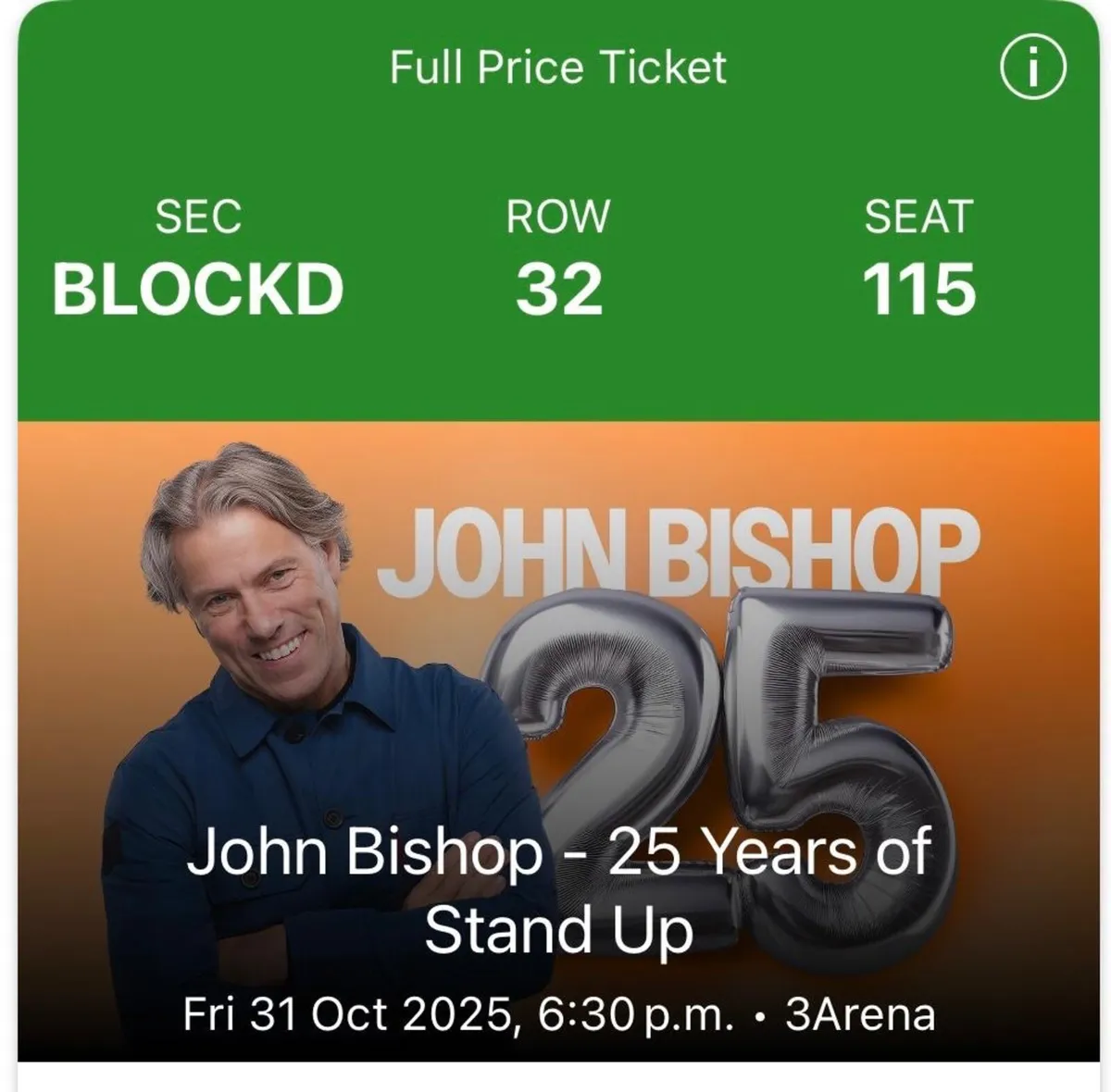 John Bishop 25 Tour - Image 2