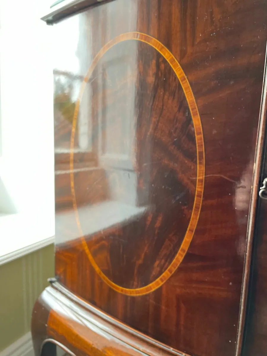 Vintage Bow-Front Cabinet / Side Table - Image 2