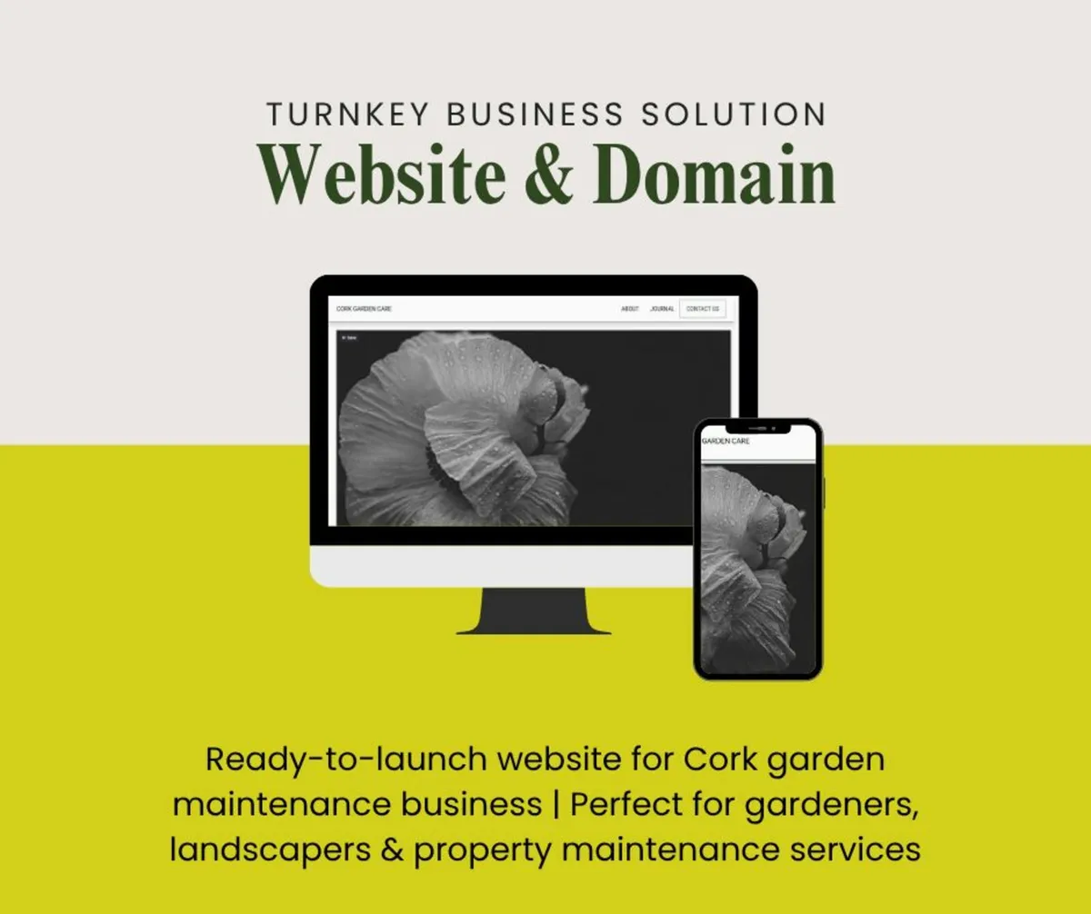 Garden Maintenance Website + Domain For Sale - Image 1