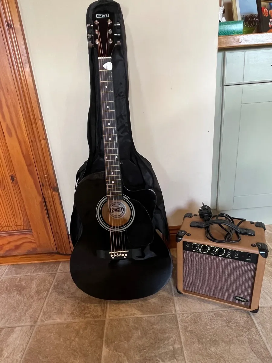 Electric Acoustic Guitar and Amplifier - Image 1