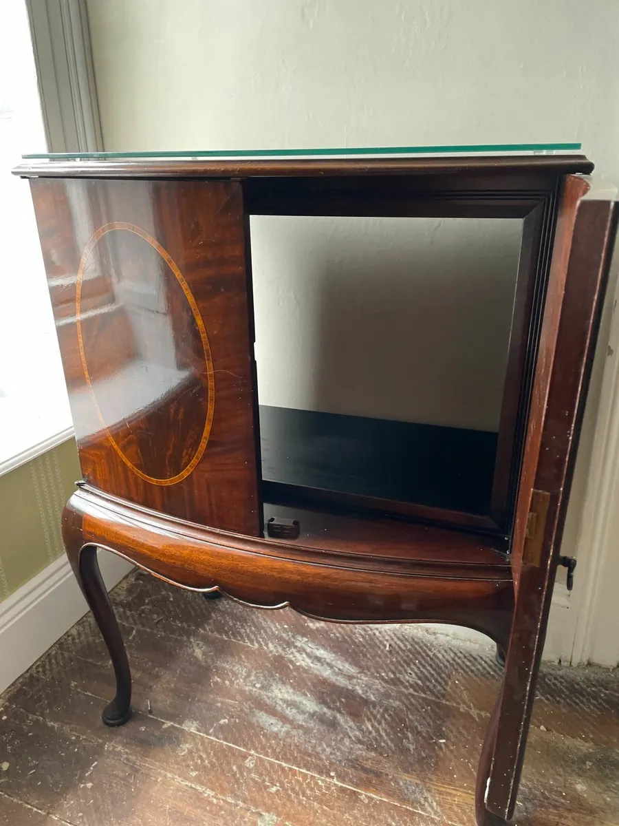 Vintage Bow-Front Cabinet / Side Table - Image 4