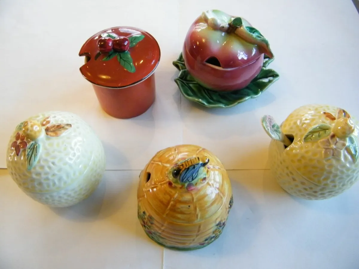 Vintage Honey / Preserve pots. - Image 1